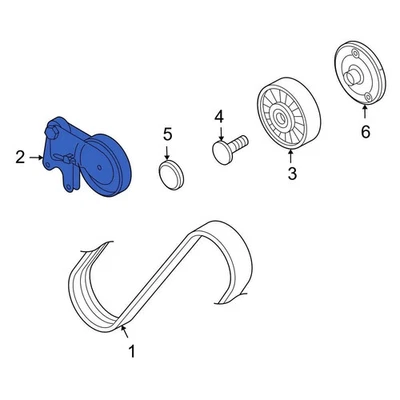 For Audi S4 2004-2009 Audi Accessory Drive Belt Tensioner Assembly Foto 1 de 3