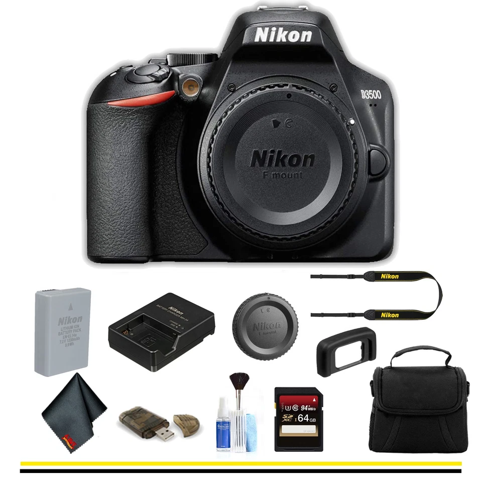 Cámara Nikon D3500 DSLR (1519) paquete de inicio (modelo internacional) Foto 1 de 1