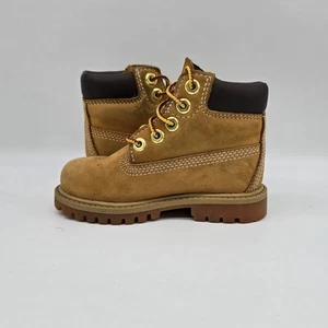 Timberland Kids Leather Wheat Nubuck Primaloft Boots Brown/Tan SZ 7 Little kids - Picture 1 of 9