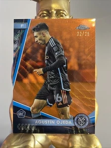 2024 Topps Chrome MLS Agustin Ojeda #54 Orange Refractor /25 (RC) - Picture 1 of 3