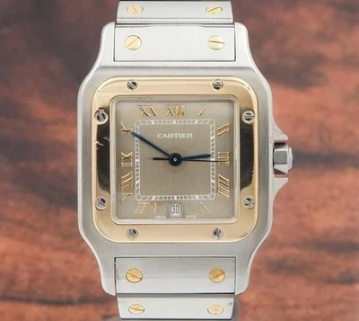 Reloj Cartier Santos Galbee 1566 18K/ino inoxidable 32 mm cuarzo grande para hombre Foto 1 de 4