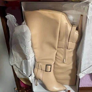Botas altas AAJ by Aminah para mujer AYIDA punta con hebilla talla 6M en color tostado - Imagen 1 de 5