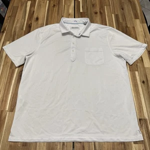 Tommy Bahama Polo Shirt Mens XL White San Lucio Stretch Front Pocket Lightweight - Picture 1 of 8