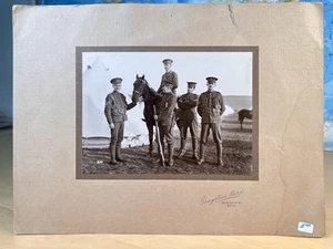 1914 WWI Members of the British Calvary Portrait with Message to the Homefront - Picture 1 of 6