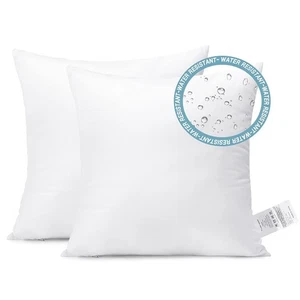 Outdoor Waterproof Throw Pillows Inserts Set of 2, Premium Fluffy Decorative ... - Picture 1 of 7