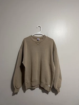 Vintage Russell Athletic Sweatshirt Mens XL Tan Crewneck Pullover Made USA 90s - Image 1 of 4