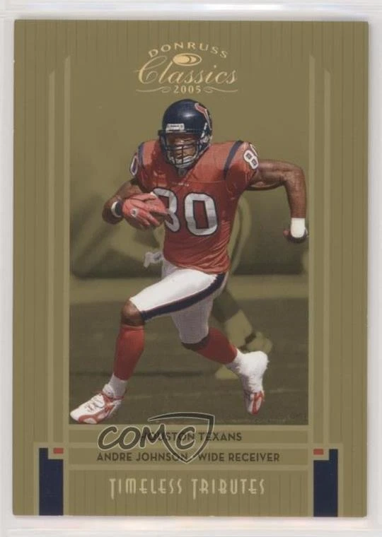 2005 Donruss Classics Timeless Tributes Gold /25 Andre Johnson #37 HOF - Image 1 of 2