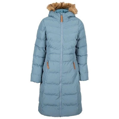 Trespass Audrey Long Hooded Womens Ladies Waterproof Parka Coat Padded Jacket - Image 1 of 2