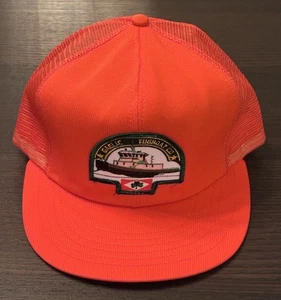 Vintage Mütze Gaelic Tugboat Company Orange 90er Made In USA - Bild 1 von 5