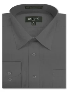 MENS Solid Long Sleeve Premium Regular fit Dress Shirt 26 Colors Part 1  - Picture 1 of 15