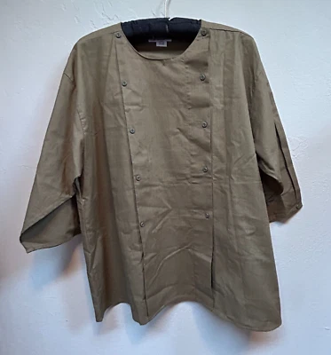 Unanyme de Georges Rech Womens Sz 40 Boxy Blouse Shirt Top Double Breasted Green - Photo 1/4