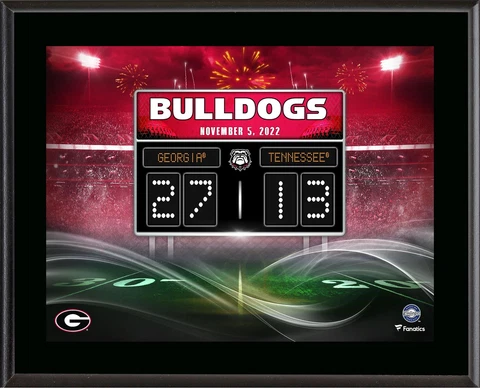 Georgia Bulldogs 10.5" x 13" 2022 Win vs Tennessee Volunteers Plaque Cover