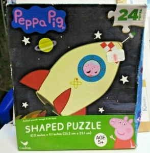 NUEVO RARO ORIGINAL Rocket Ship Shaped Peppa Pig 24 piezas Puzzle - PUZZLE SELLADO PIEZAS - Imagen 1 de 6