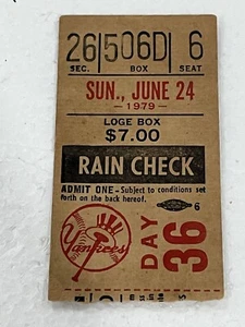 New York Yankees 6.24.1979 v Cleveland Yankee Stadium Ticket Stub NY June 24 - Picture 1 of 4
