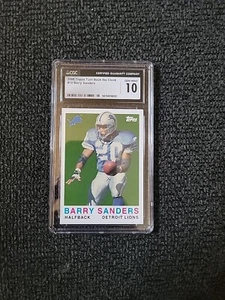 2008 Topps Turn Back The Clock Football Barry Sanders #10 - CGC 10! GS15 - Picture 1 of 2