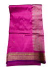 Saree Indian Traditional Women&#39;s Saree Pure Silk Purple Used Sari BollywoodDress