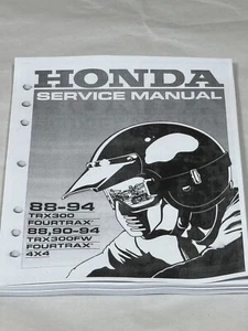Printed Service Shop Repair Manual 88-94 Honda TRX300 TRX300FW Fourtrax 300 4x4 - Picture 1 of 3