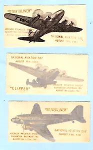 APS 1941 TWA labels BALTIMORE MD CONV POSTER STAMP AMERICAN PHILATELIC SOCITY - Picture 1 of 4