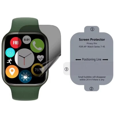 Film Hydrogel MAT + ANTI-ESPION Protection Écran Intégrale pour Apple Watch - Photo 1/4