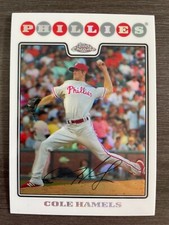 2008 Topps Chrome Cole Hamels Philadelphia Phillies Refractor #10    [1027]