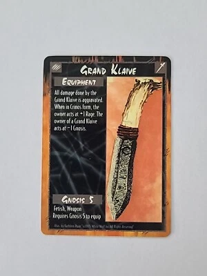 GRAND KLAIVE: RAGE LIMITED CCG Sept card, White Wolf Werewolf TCG RARE Equipment - Image 1 of 2