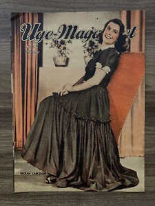 Sickan Carlsson auf Cover 40er Jahre komplett antik dänische Zeitschrift "Uge-Magasinet" - Bild 1 von 4