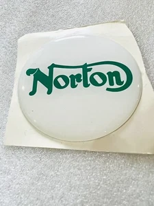 Norton autoadhesivo 62mm calidad resina domo elevado insignia L19 blanco - Imagen 1 de 1
