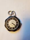 Lagerfeld Pocket Watch Silver Toned & Black Round Face with Clasp - Works great