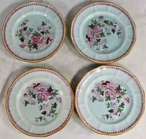 Antiguo Adams Calyx Ware 6" Platos Pequeños Flores Florales 4 Platos Inglaterra - Imagen 1 de 13