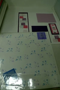 2 Winter Blank Cardstock Scrapbook Pages 12" x 12" Photo Frame NotePad Snow - Picture 1 of 4