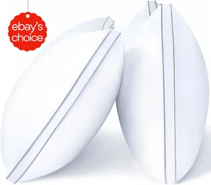 Queen Size Pillows 2 Pack Cooling Gusseted Hotel Quality Soft Supportive White - Picture 1 of 12