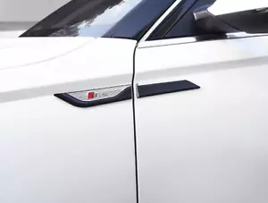 Juego de pegatinas de guardabarros laterales Sline metal negro para Audi A1 3 A4 A5 A6 Q3 Q5 Q7 - Imagen 1 de 12