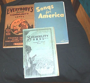 3 Vintage Music Songbooks Rodeheaver Amsco Robbins 1928 - 1941 Sing-a-long  - Imagen 1 de 6