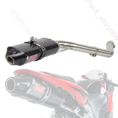 Para Honda CBR1000RR 2004-07 Sistema Deslizable Puntas de Extremo de Escape Tubo de Enlace Medio de Carbono Foto 1 de 4