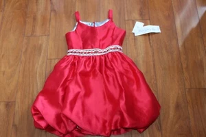 NEU MIT ETIKETT MÄDCHEN BLAU WUNDERSCHÖN GRÖSSE 10 ROTES KLEID BLING - Bild 1 von 4