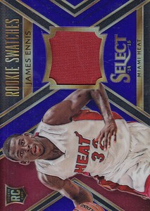 2014-15 Select Rookie Swatches Prizms Purple Card #29 James Ennis Jersey /99 