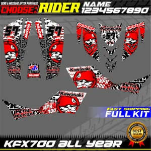 compatible Kawasaki KFX 700 Graphics Decals Stickers Kit ATV Wrap New KK-MMC - Bild 1 von 1