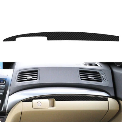 Cubierta a rayas para guantera de fibra de carbono 1 pieza para ACURA ILX 2016-22 Foto 1 de 4