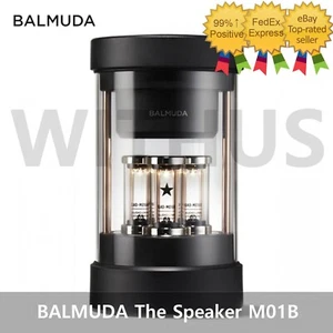 BALMUDA The Speaker Black M01B Bluetooth AUX Wireless 360° surround LED Light - Picture 1 of 9