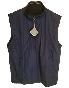 Chase Edward Full-Zip Navy Golf Vest Men's LG Nylon / Fleece Windbreaker - Picture 1 of 19