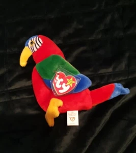 Beanie baby Jabber the parrot 1997 TY wrong date on bottom Tag beads new - Picture 1 of 6