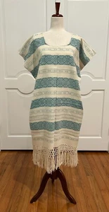¡Vestido mexicano único con telar a pedales! Vestido de verano! ¡Estilo Huipil! - Imagen 1 de 7