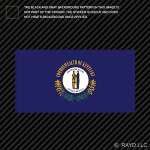 "Calcomanía adhesiva autoadhesiva de vinilo de 4"" bandera de Kentucky State Commonwealth bluegrass" - Imagen 1 de 1