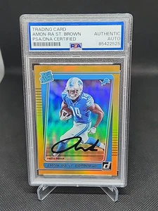 2021 Panini Donruss Rated Rookie Amon-Ra St. Brown Signed PSA/DNA #284 Premium - Picture 1 of 2