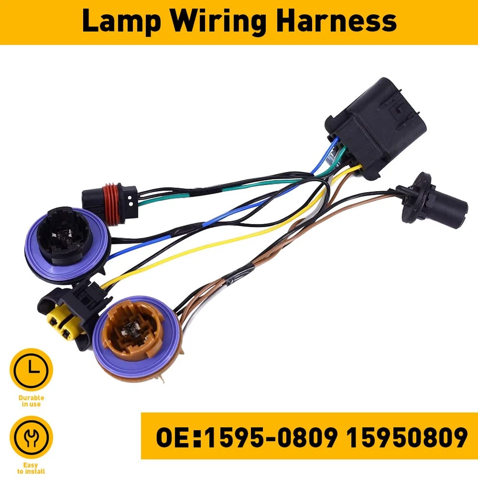 Juego de 2 arnés de cables para bombillas de faros negro ajuste Chevrolet Suburban 1500/Tah 2007-2014 Foto 1 de 4