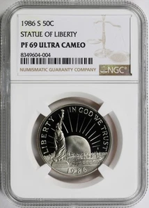 1986-S 50c Statue of Liberty Commemorative Half Dollar NGC PF69UCAM - Picture 1 of 4