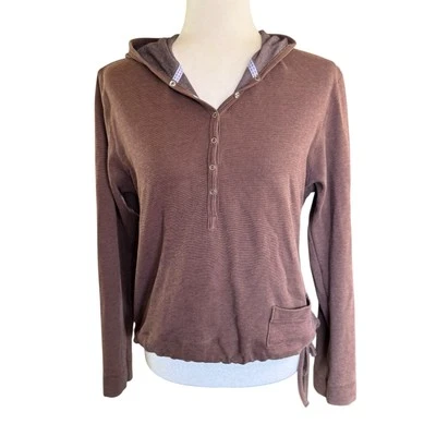 Horny Toad Flexcel Hoodie Brown L Granolagirl Sustainable Casual Ethical - Image 1 of 4