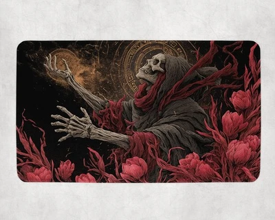 Undead Necromancer Skeleton Zombie Dark Fantasy Horror MTG Playmat - Image 1 of 4