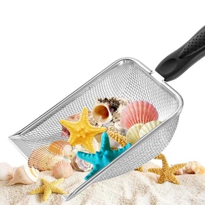 Beach Mesh Shovel, Shark Tooth Sifter Dipper for Shell Collecting, Kids Filte... - Imagen 1 de 6