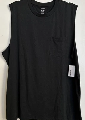 ¡NUEVO! Camiseta sin mangas Sonoma para hombre talla 3XL alta ~ muscular ~ bolsillo frontal ~ negra Foto 1 de 4